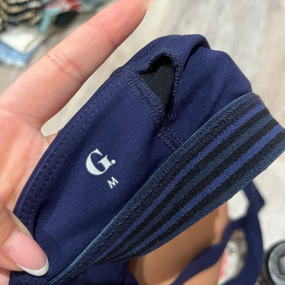 Goop G. Brand Bralette Sport Navy Blue Racerback Bra Size Medium - Picture 4 of 6